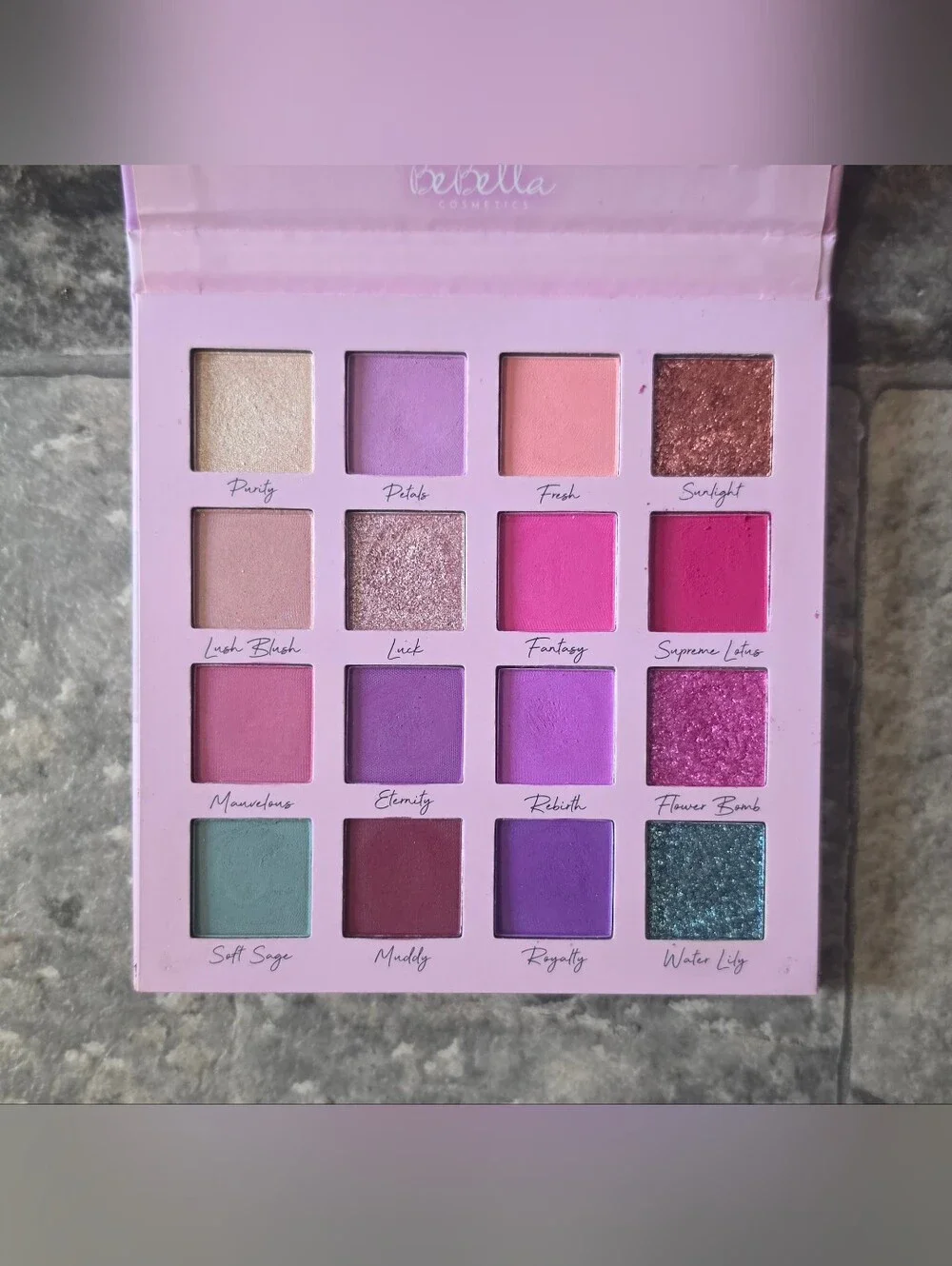 BeBella Cosmetics Lotus Love Eyeshadow Palette - Pink/Purple Shades